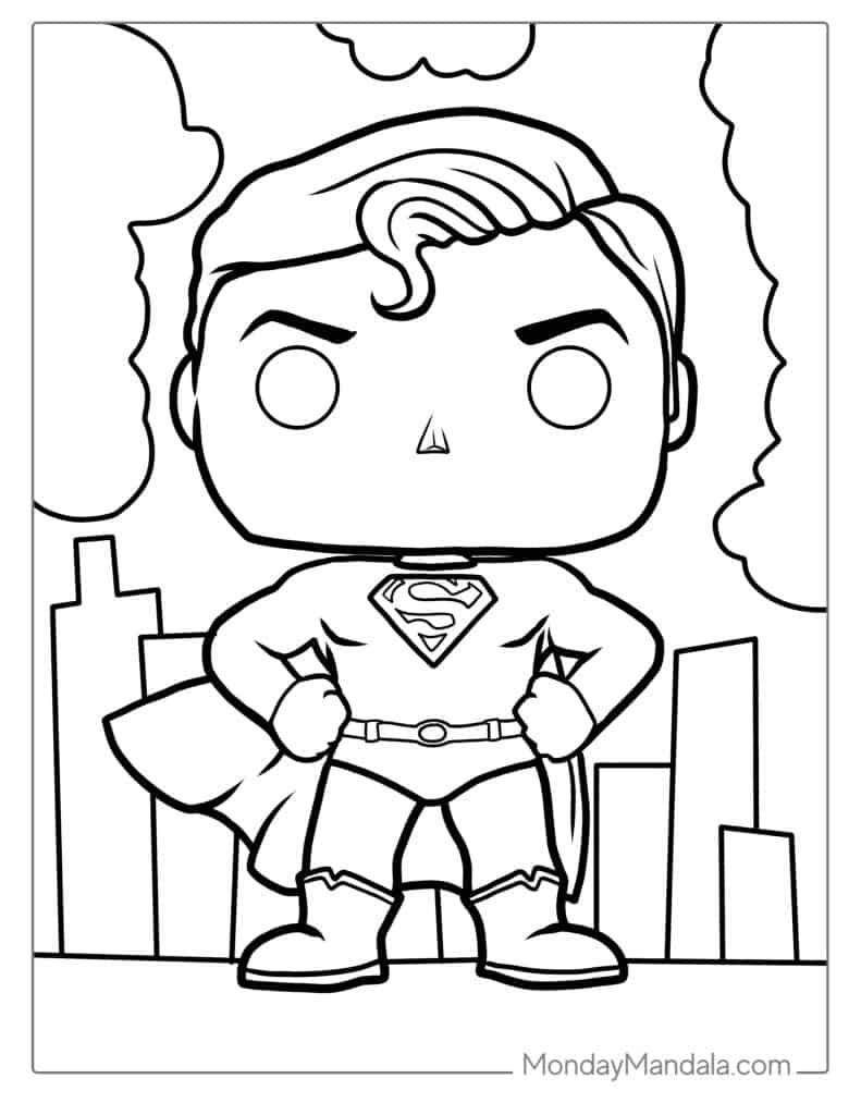 Superman coloring pages free pdf printables