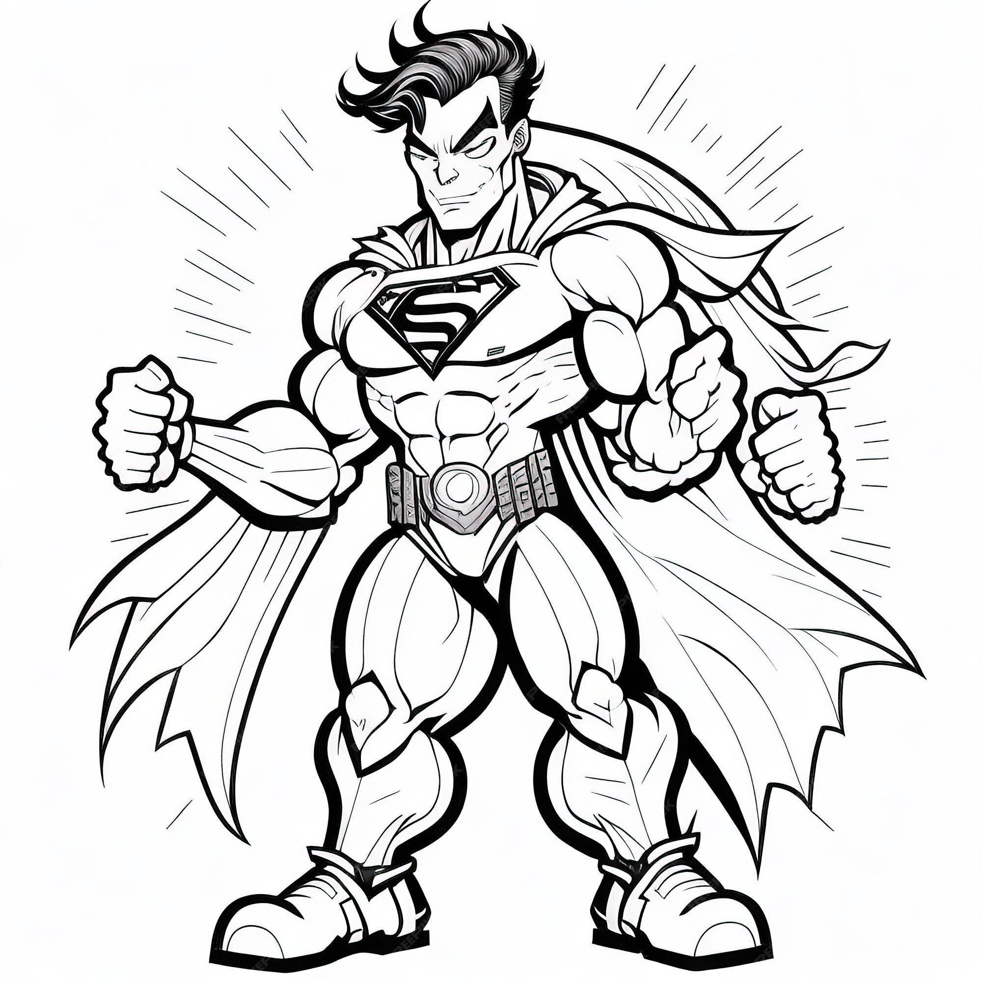 Premium vector superhero coloring book join the lovable cartoon adventure