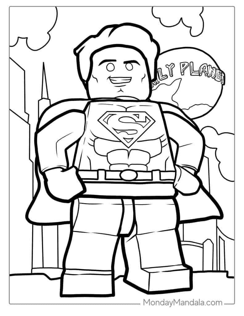 Superman coloring pages free pdf printables