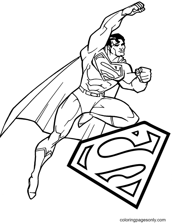 Superman coloring pages printable for free download