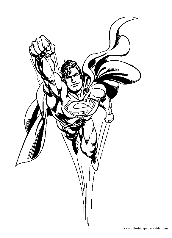 Superman coloring page for kids