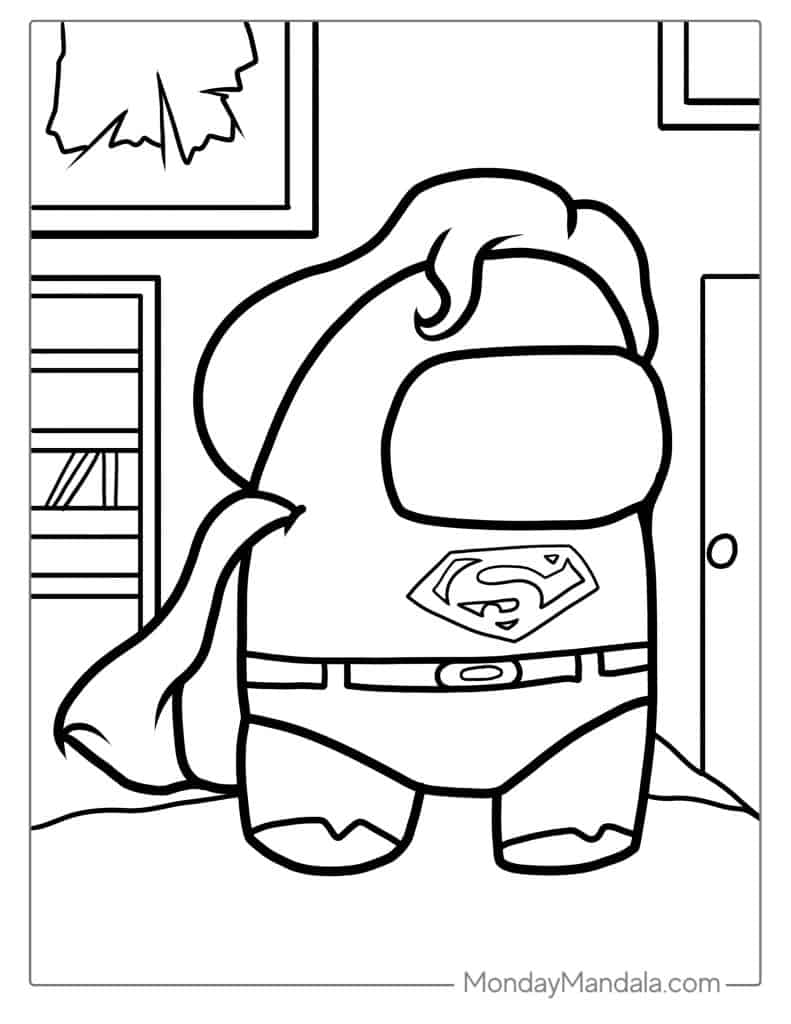 Superman coloring pages free pdf printables