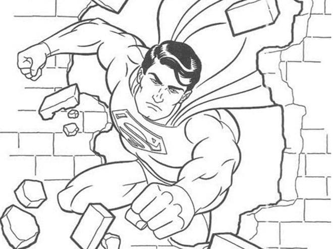 Free easy to print superman coloring pages
