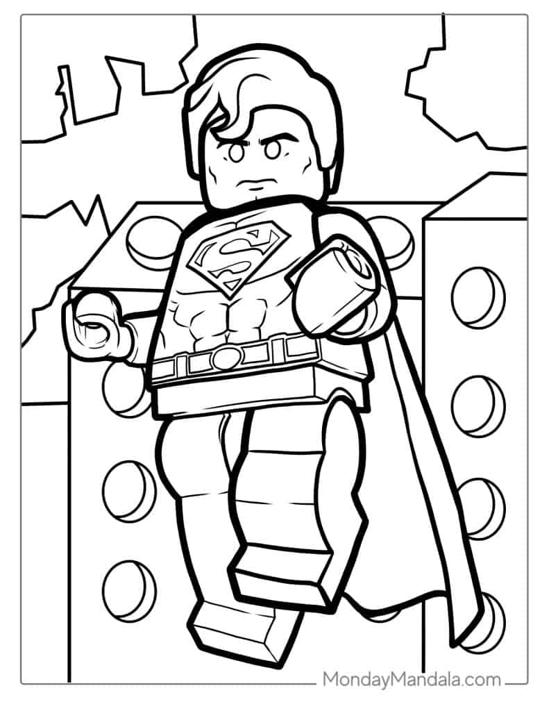 Superman coloring pages free pdf printables