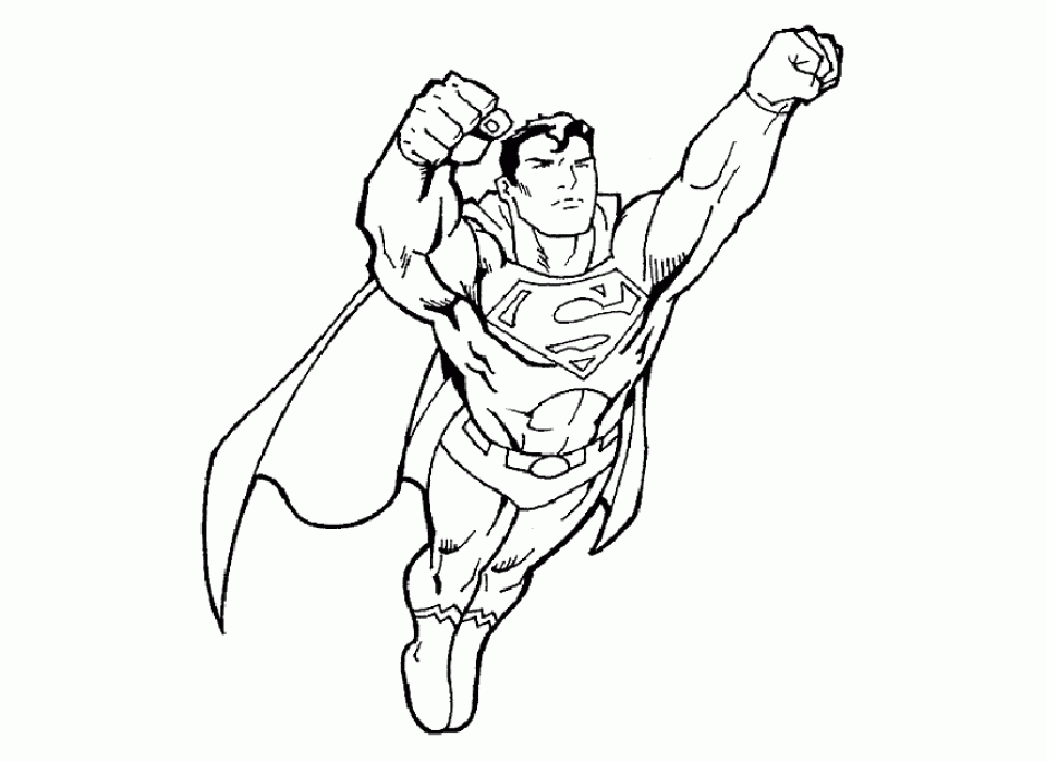 Get this free superman coloring pages