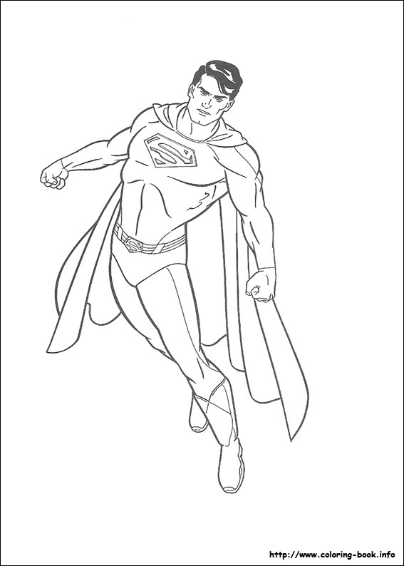 Superman coloring picture