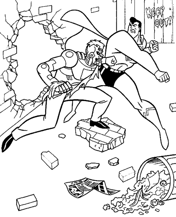 Old superman coloring sheet