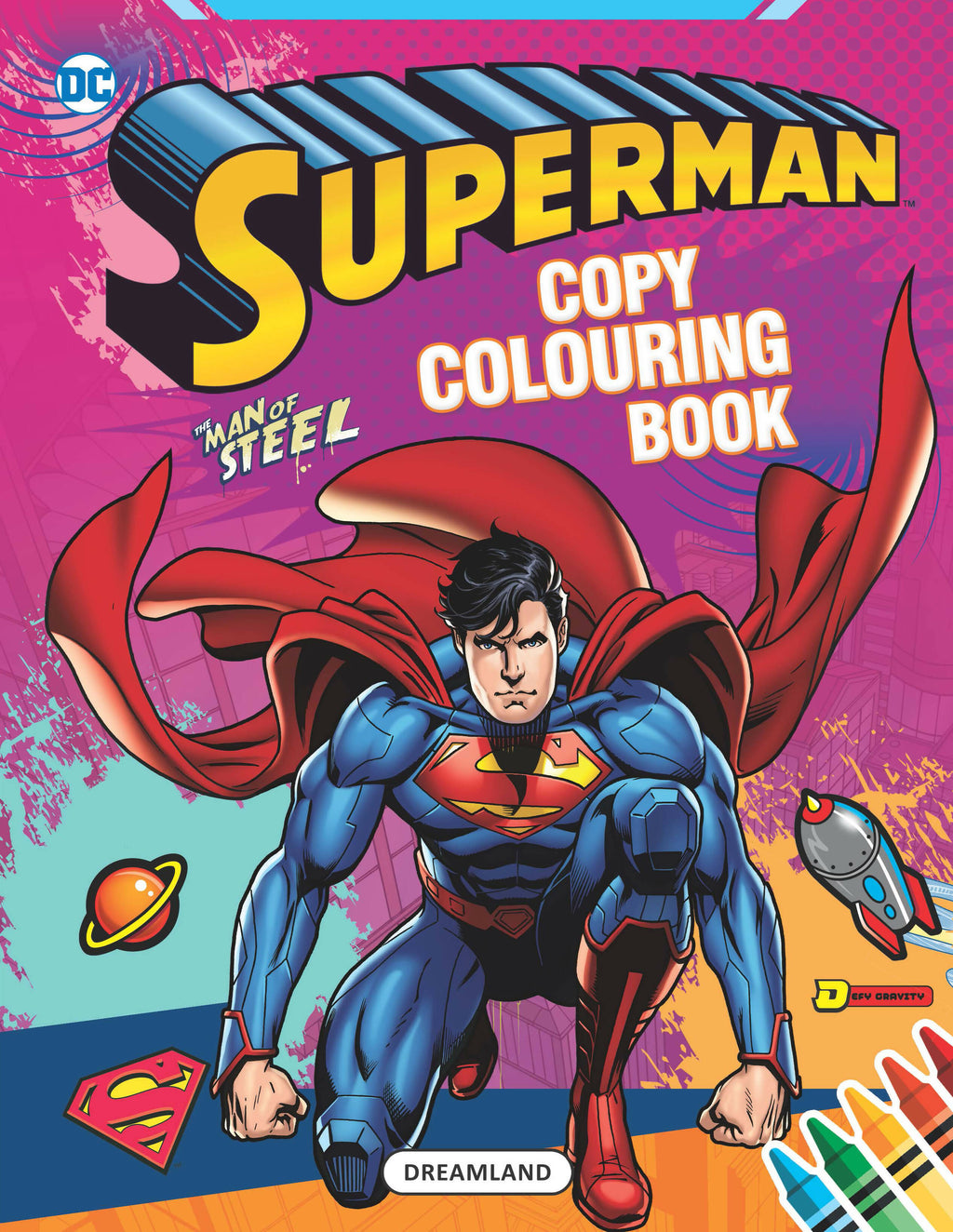 Superman copy colouring book dreamland publications