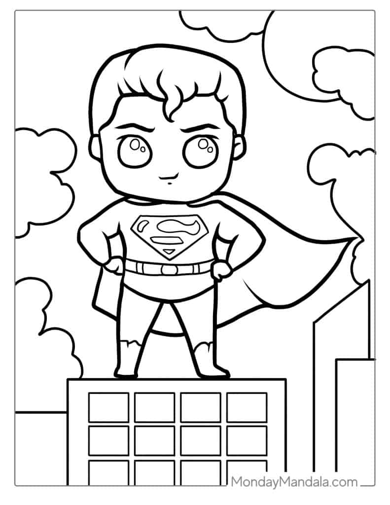 Superman coloring pages free pdf printables