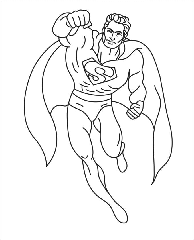 Superhero coloring pages