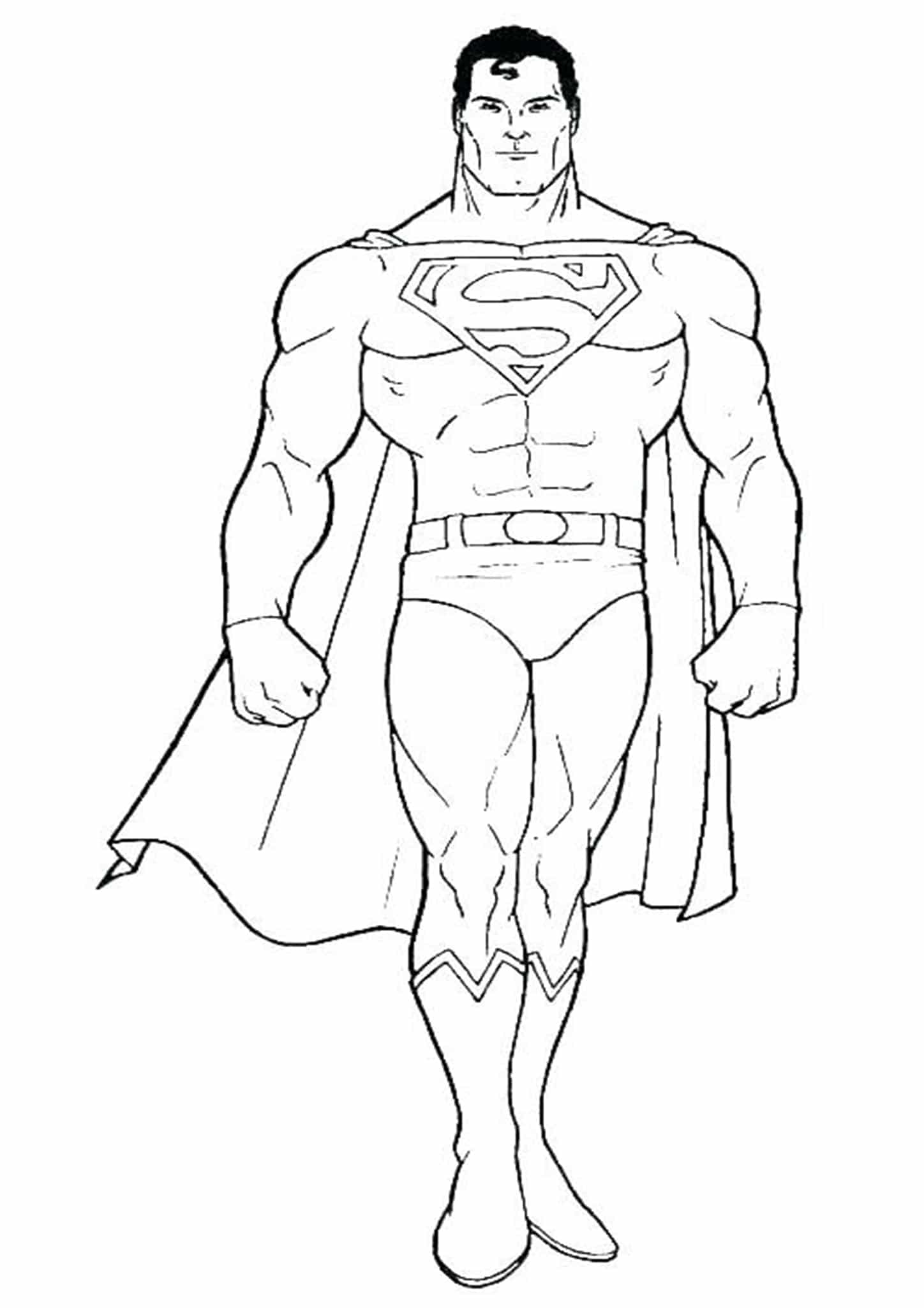 Free easy to print superman coloring pages