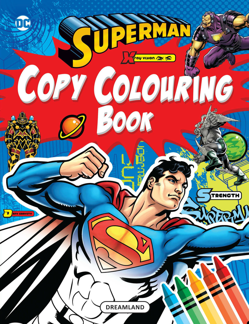 Superman copy colouring book dreamland publications