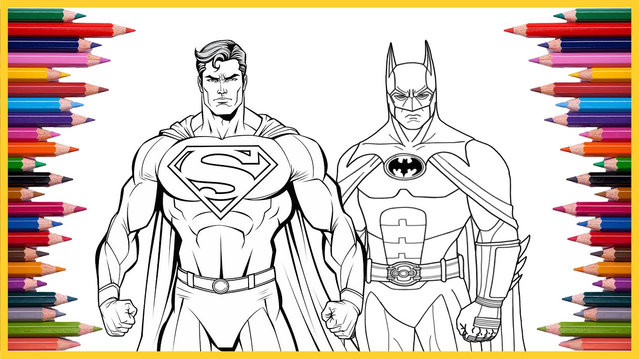 Coloring batan superan coloring pages dc coics superheroes