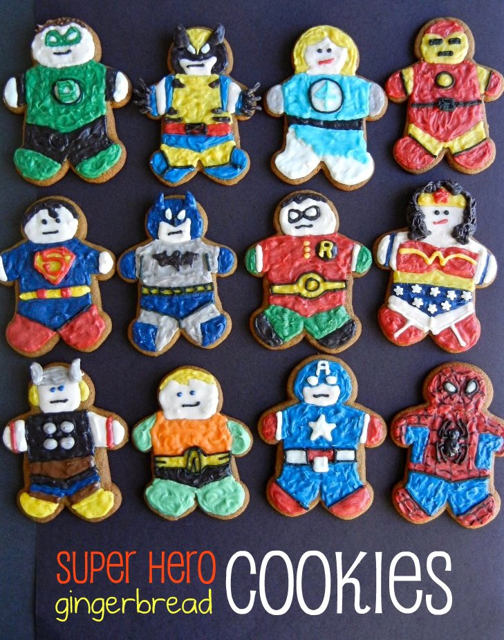 Sugar swings serve some super hero gingerbread men and women