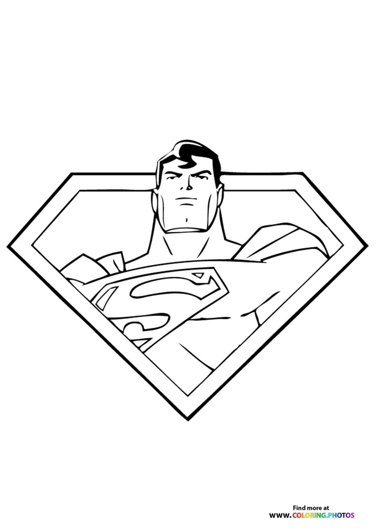 Superman logo with face