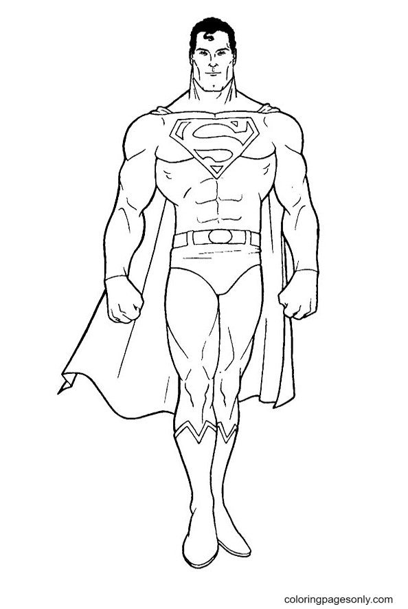 Superman coloring pages printable for free download