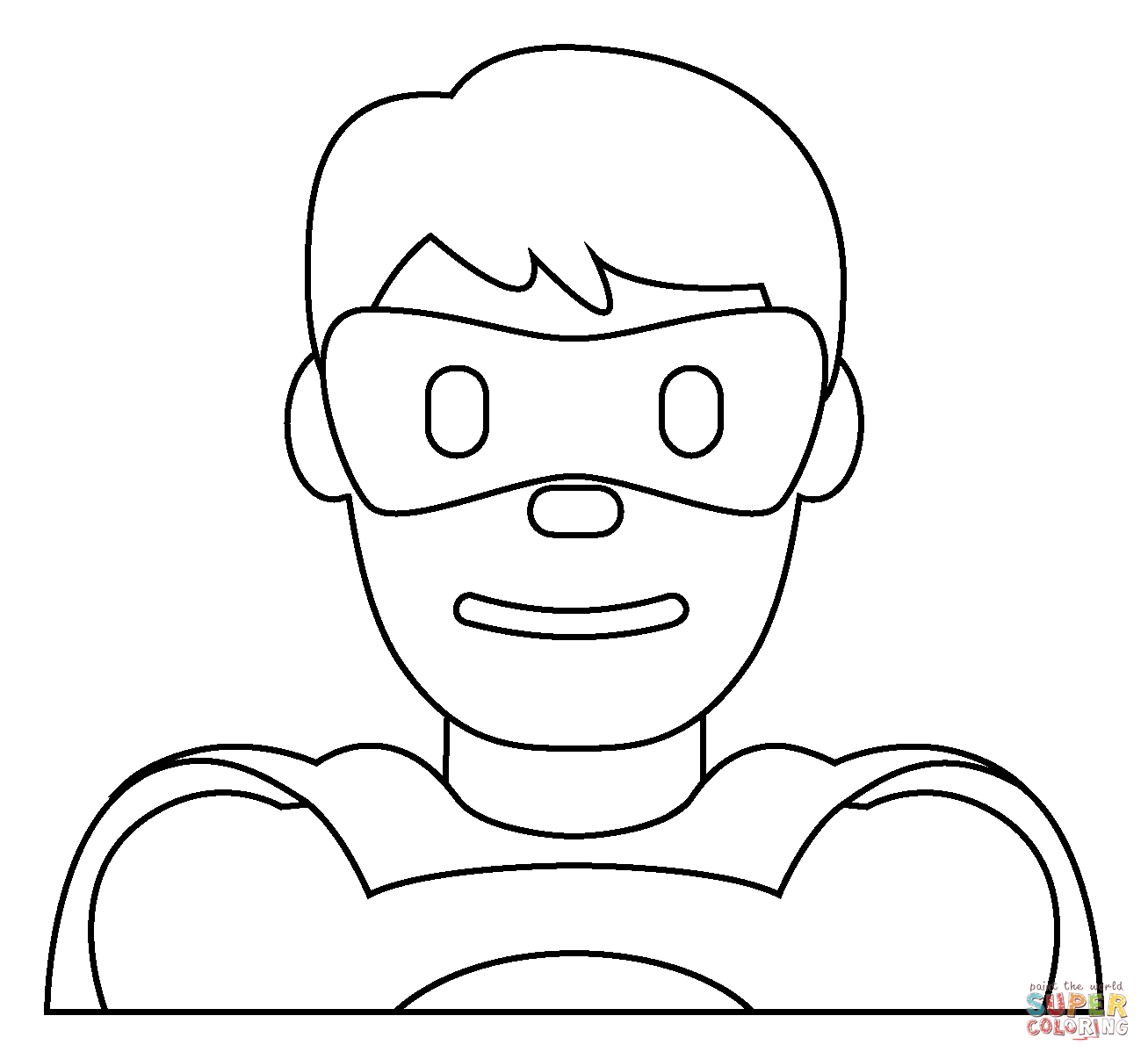 Man superhero emoji coloring page free printable coloring pages