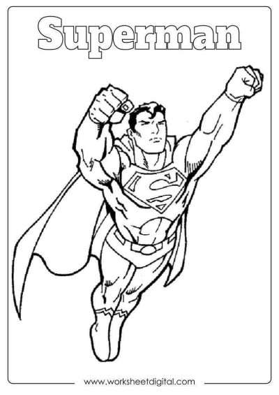 Hero superman coloring page