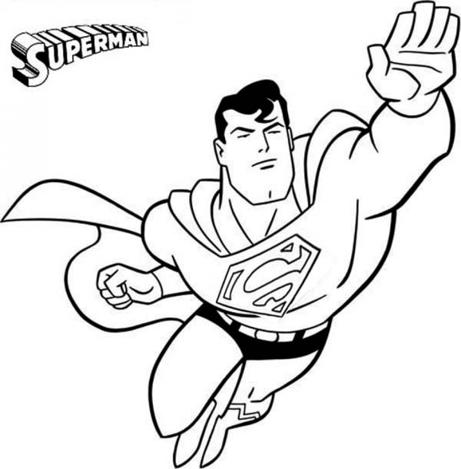 Get this printable superman coloring pages