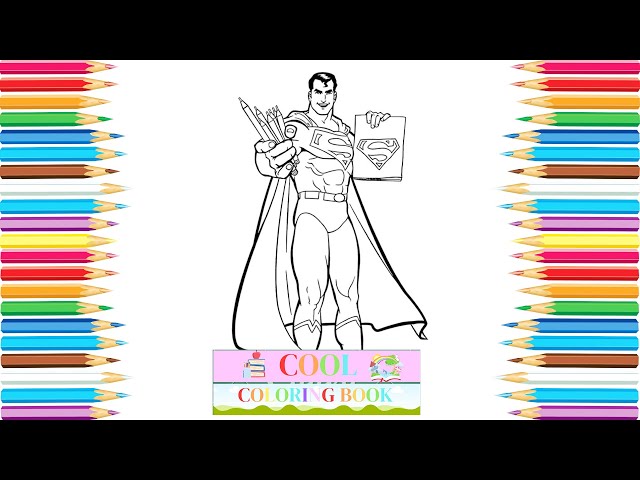 Superman superhero coloring pages