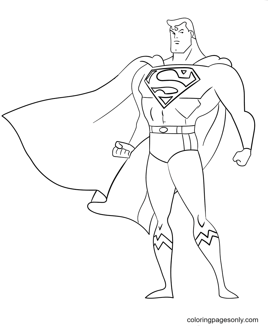 Superman coloring pages printable for free download