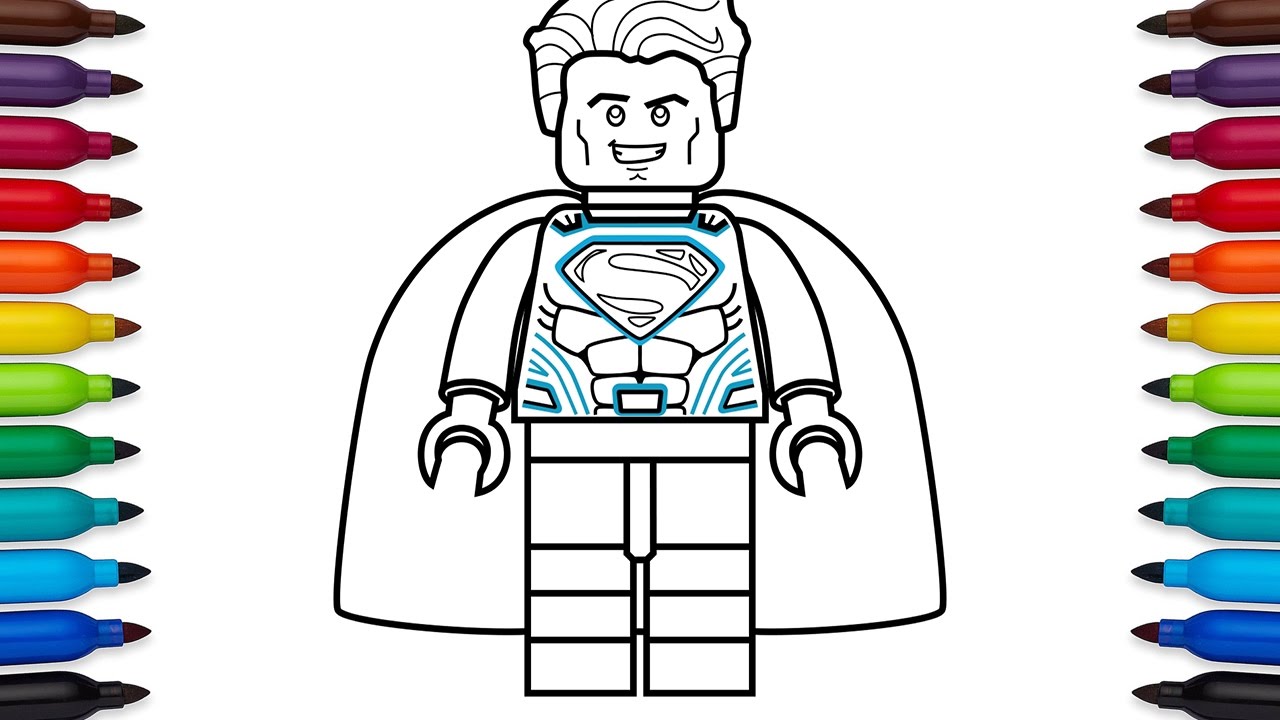 How to draw lego superan