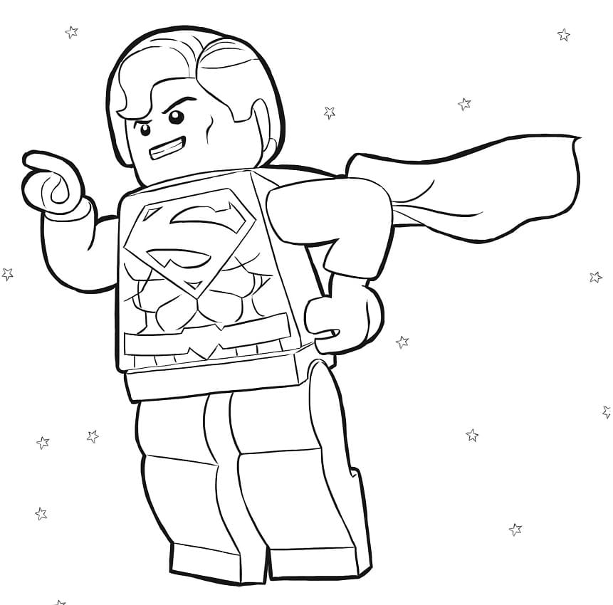 Lego superman coloring pages