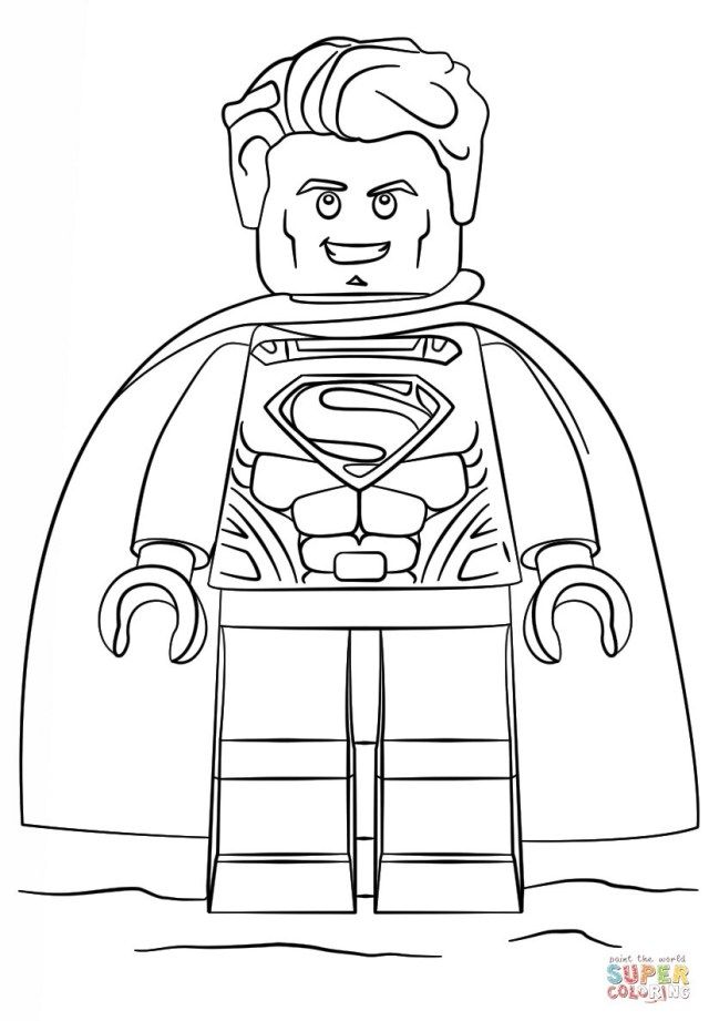 Beautiful photo of superman coloring page