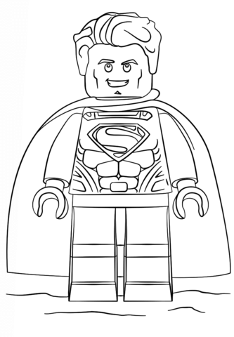 Lego superman coloring page free printable coloring pages