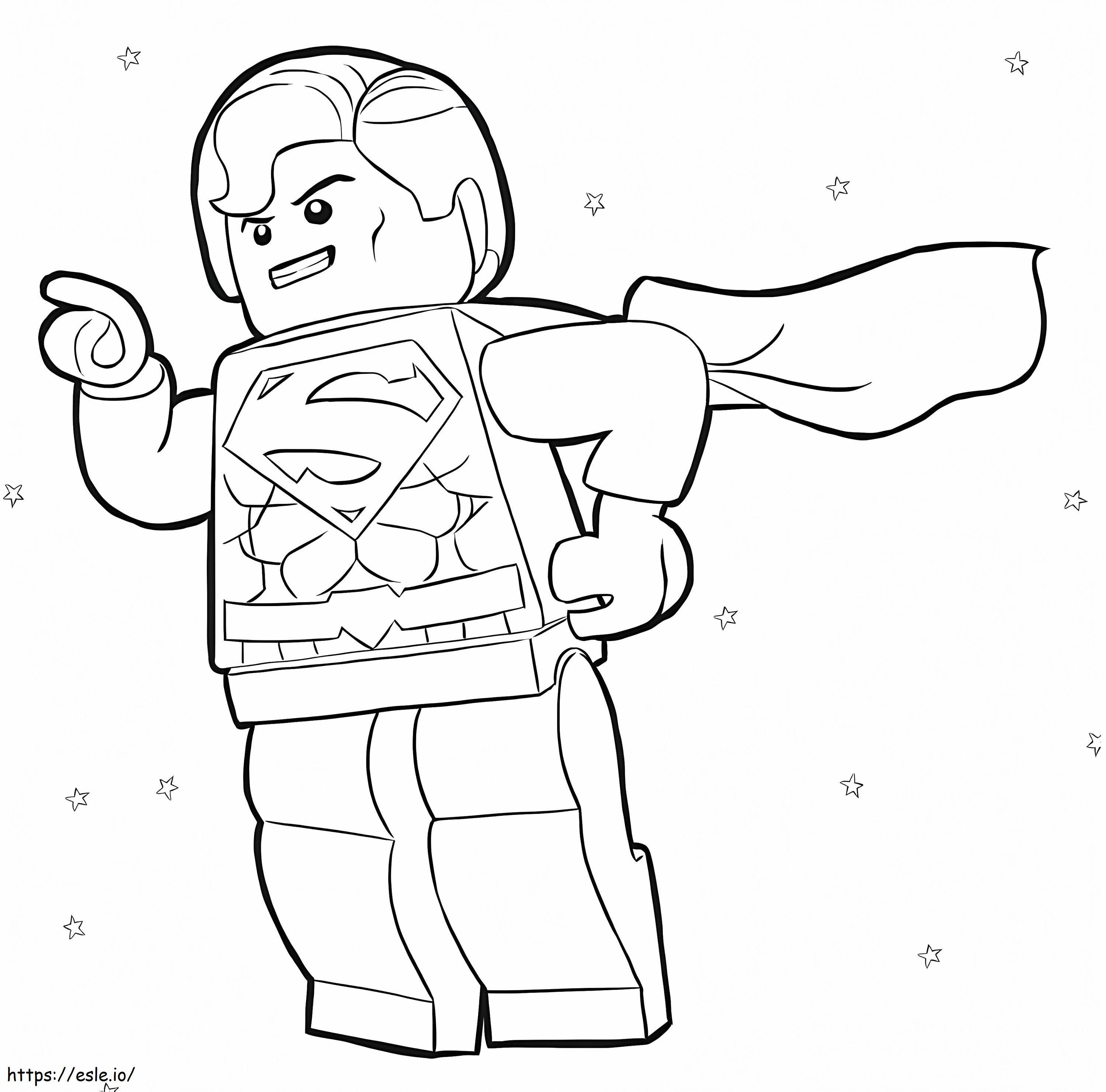 Lego superman flying coloring page