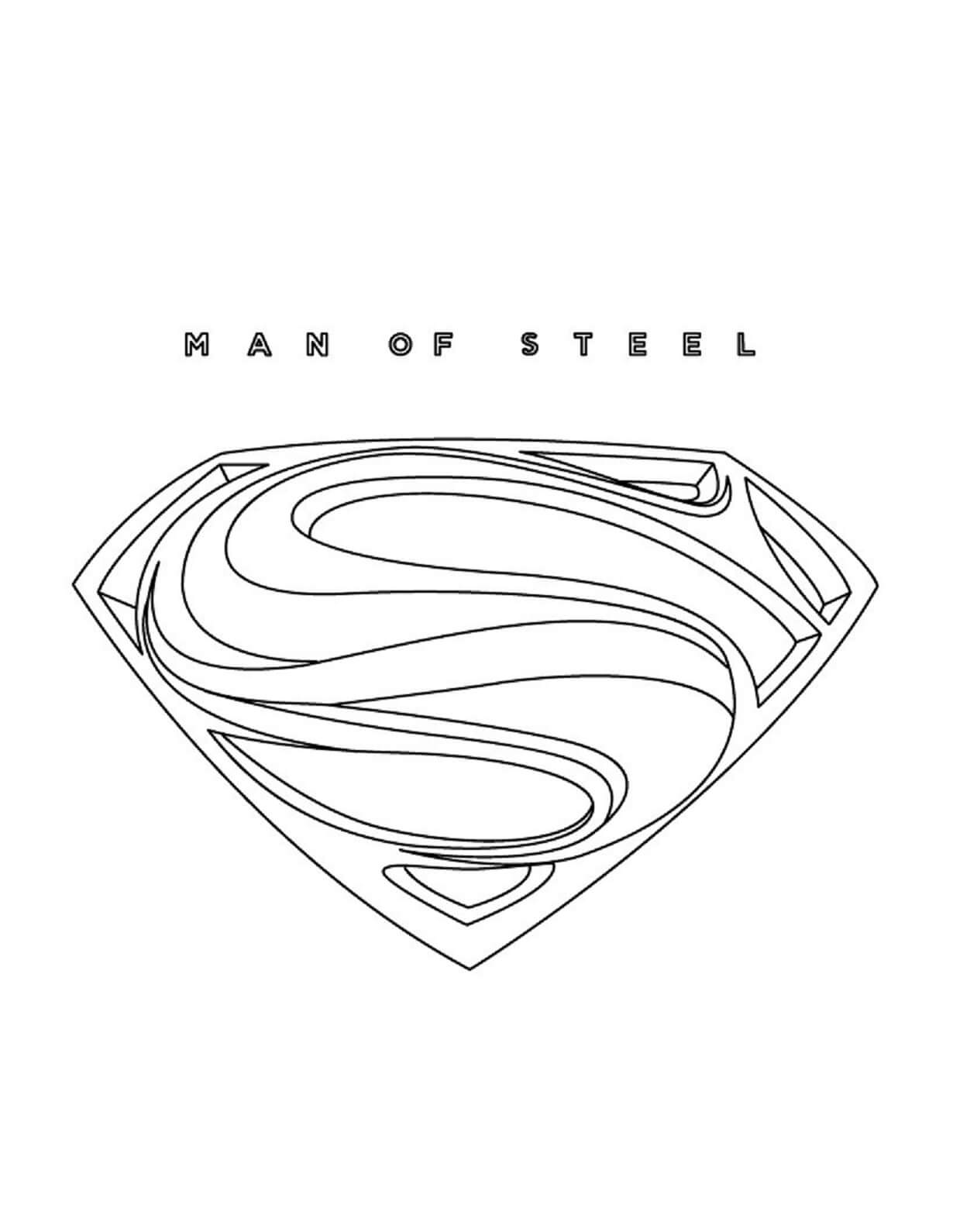 Superman symbol coloring page