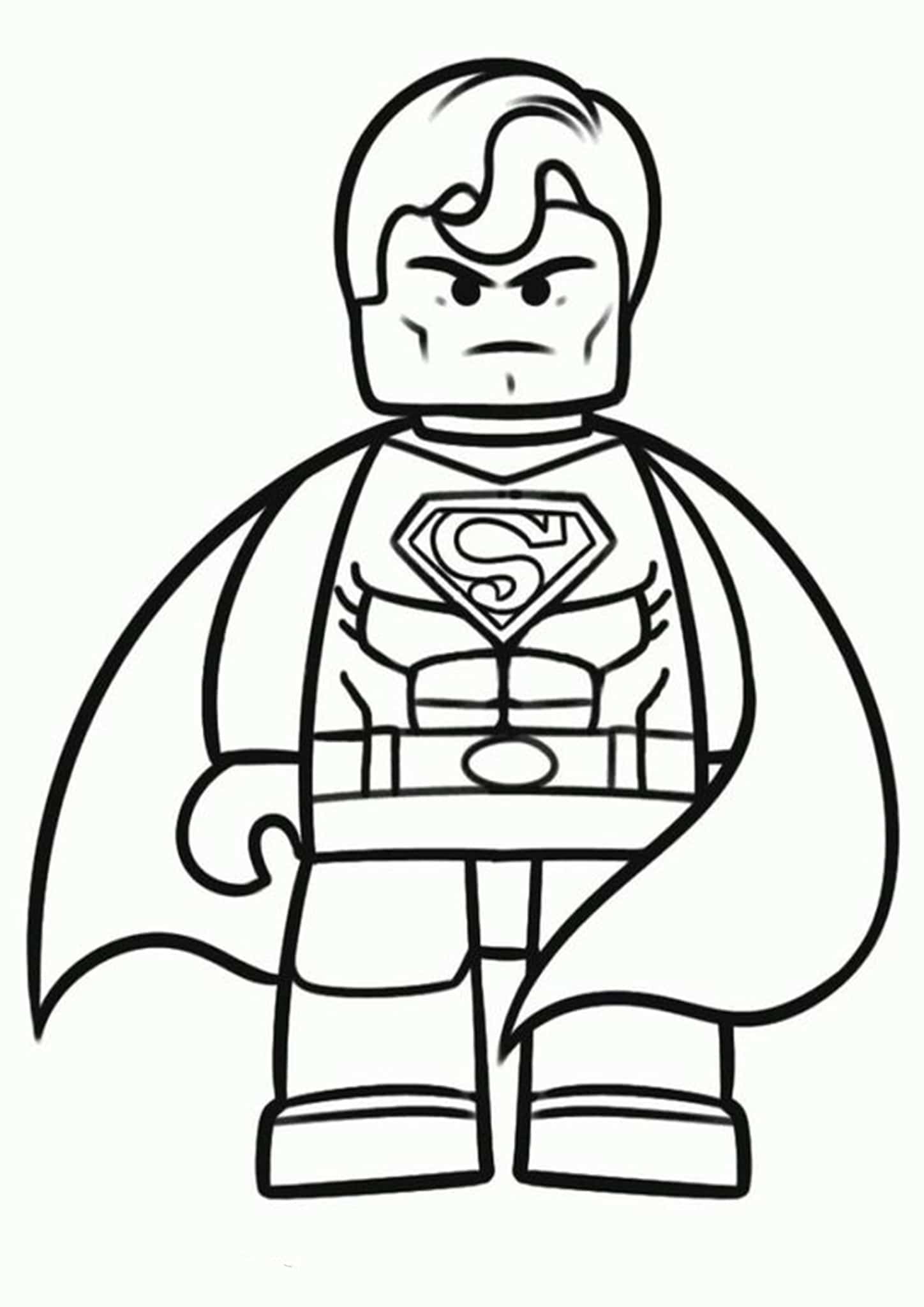 Free easy to print superman coloring pages