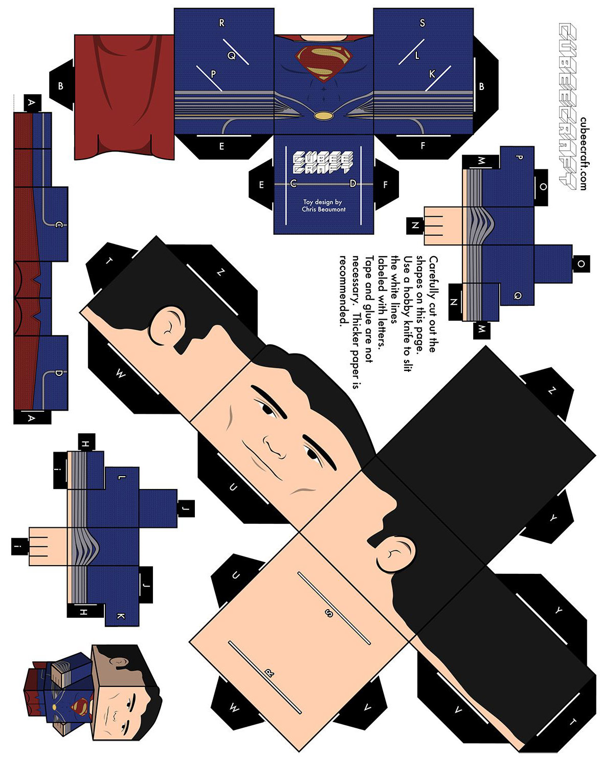 Superman paper model