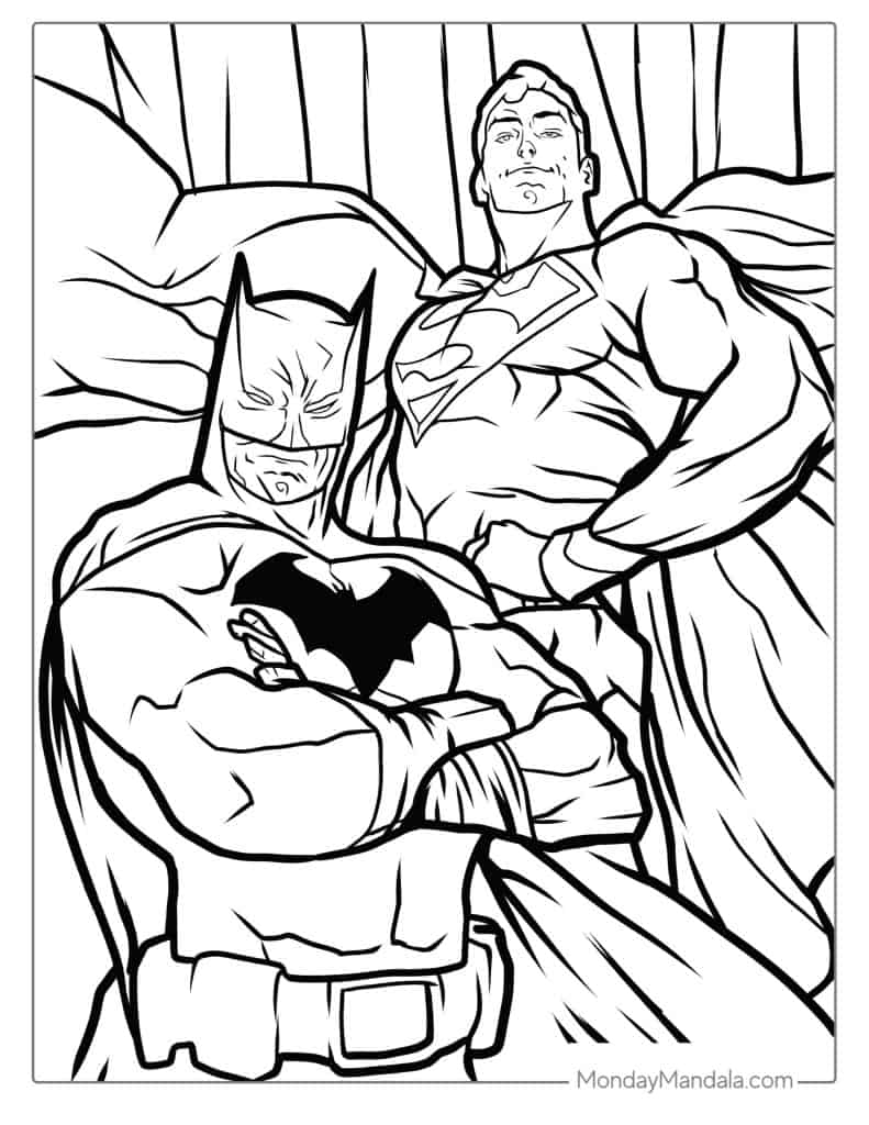 Batman coloring pages free pdf printables