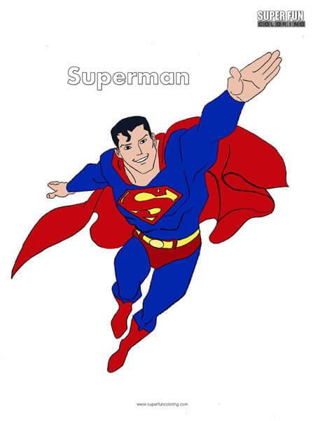 Superman coloring page