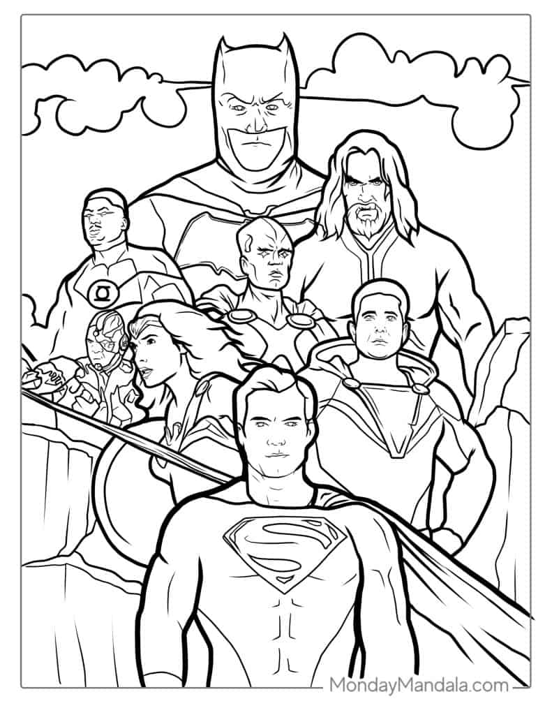 Superman coloring pages free pdf printables