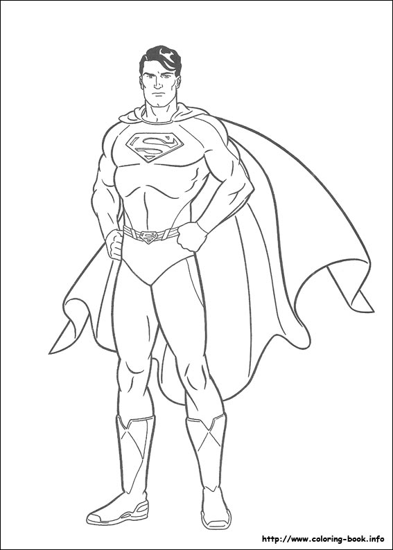 Superman coloring picture