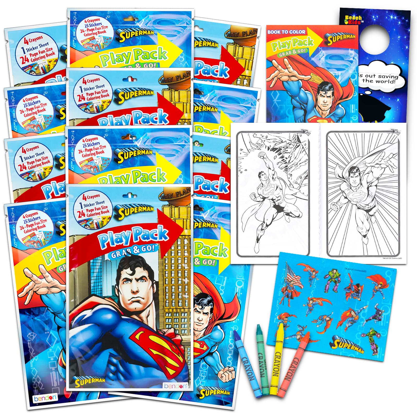 Superman party favors set