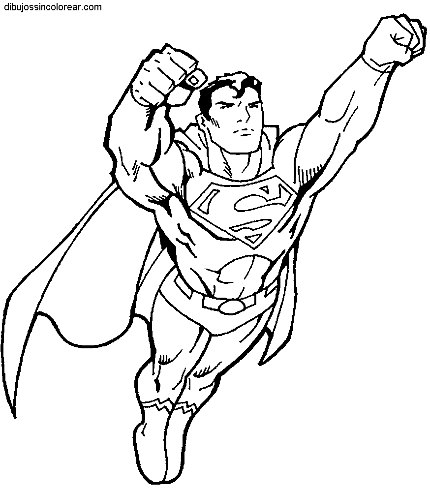 Image of superman to download and color