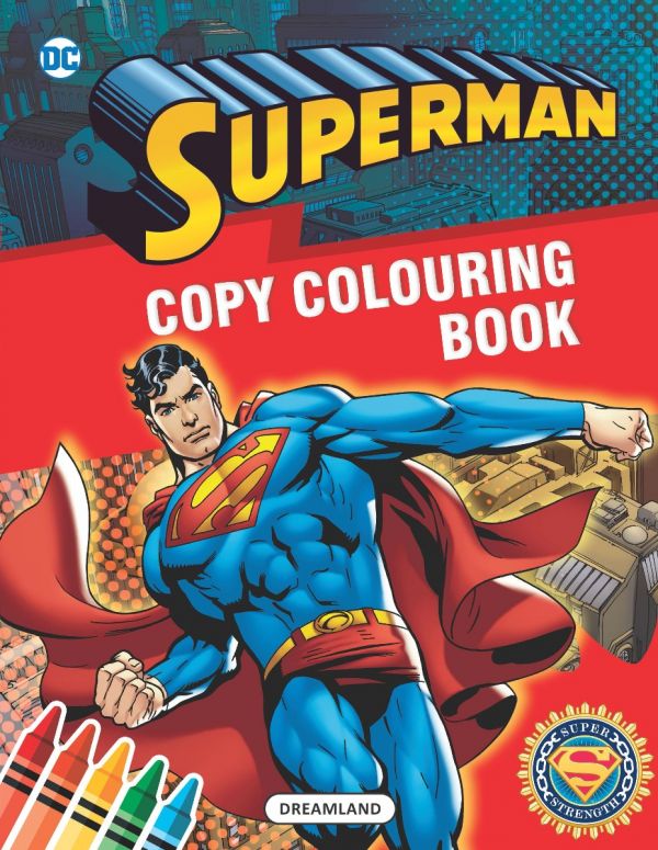 Superman copy coloring book set of