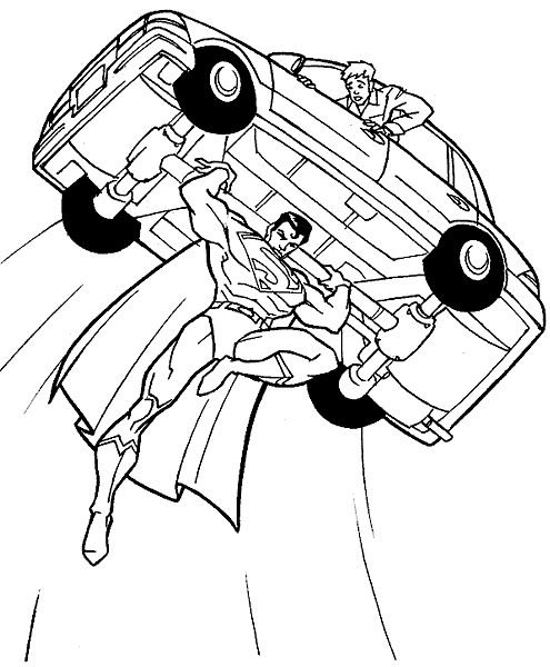 Superman coloring pages team colors