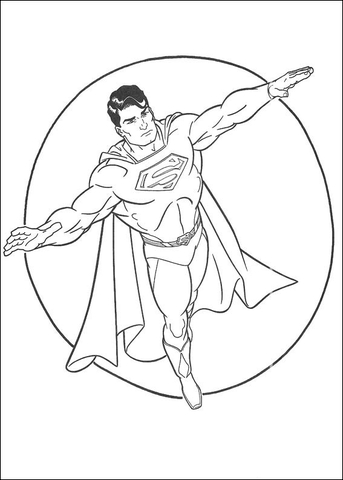 Superman hero coloring page free printable coloring pages