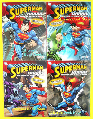 Superman jumbo coloring activity book set pages