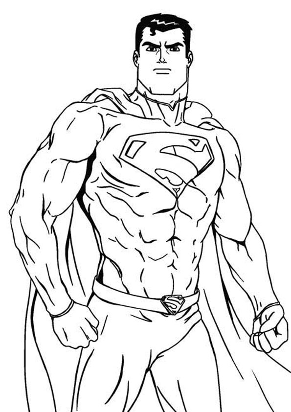 Coloring pages printable superman coloring page