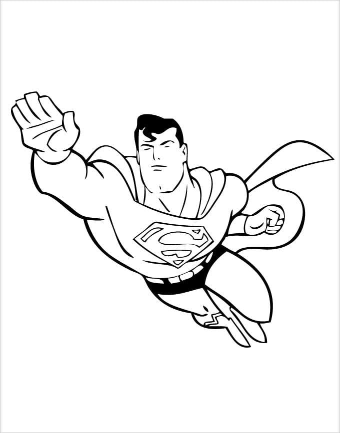 Superhero coloring pages