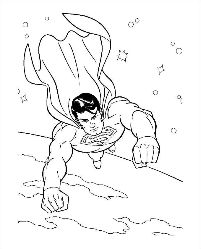 Superhero coloring pages