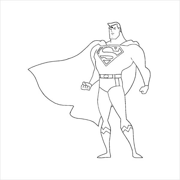 Free superman coloring pages in ai