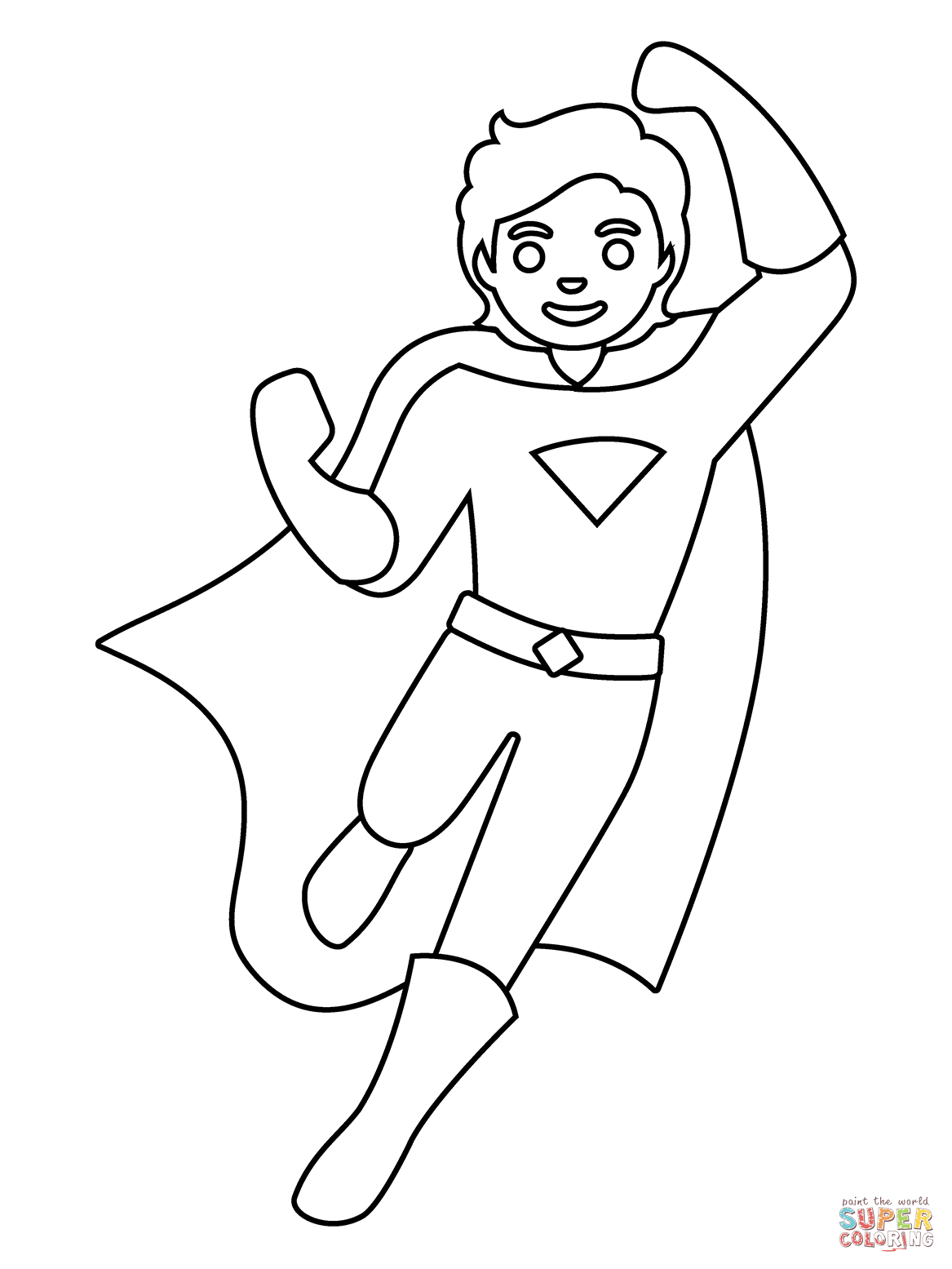 Superhero emoji coloring page free printable coloring pages