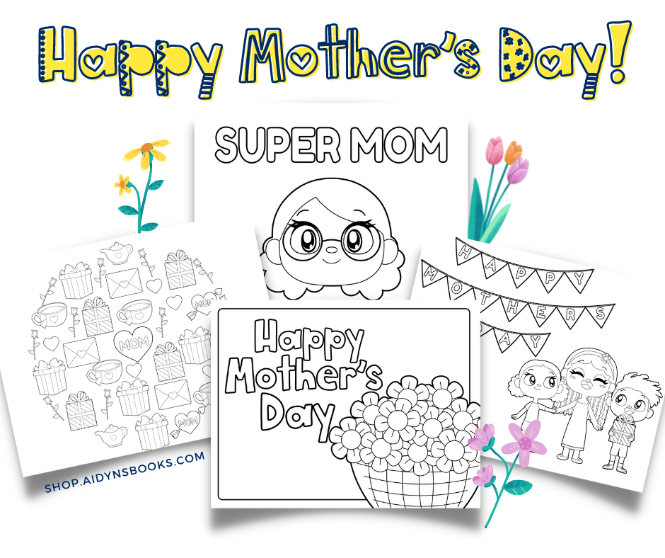 Mothers day coloring pages