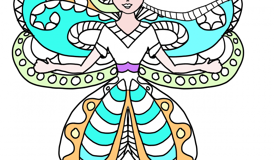 Fairy coloring page